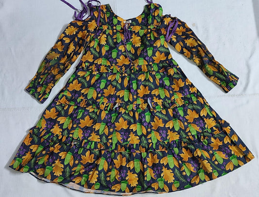 Zaibunnisa XS Printed Frock with Frills