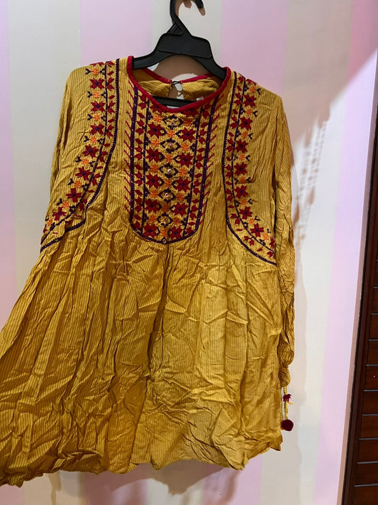 Ethnic yellow dress