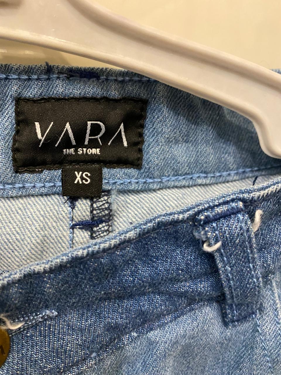 Yara patched denim jeans