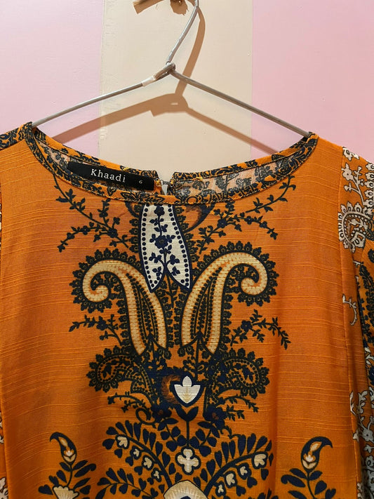 Khaadi khaddar material embroidered Shirt