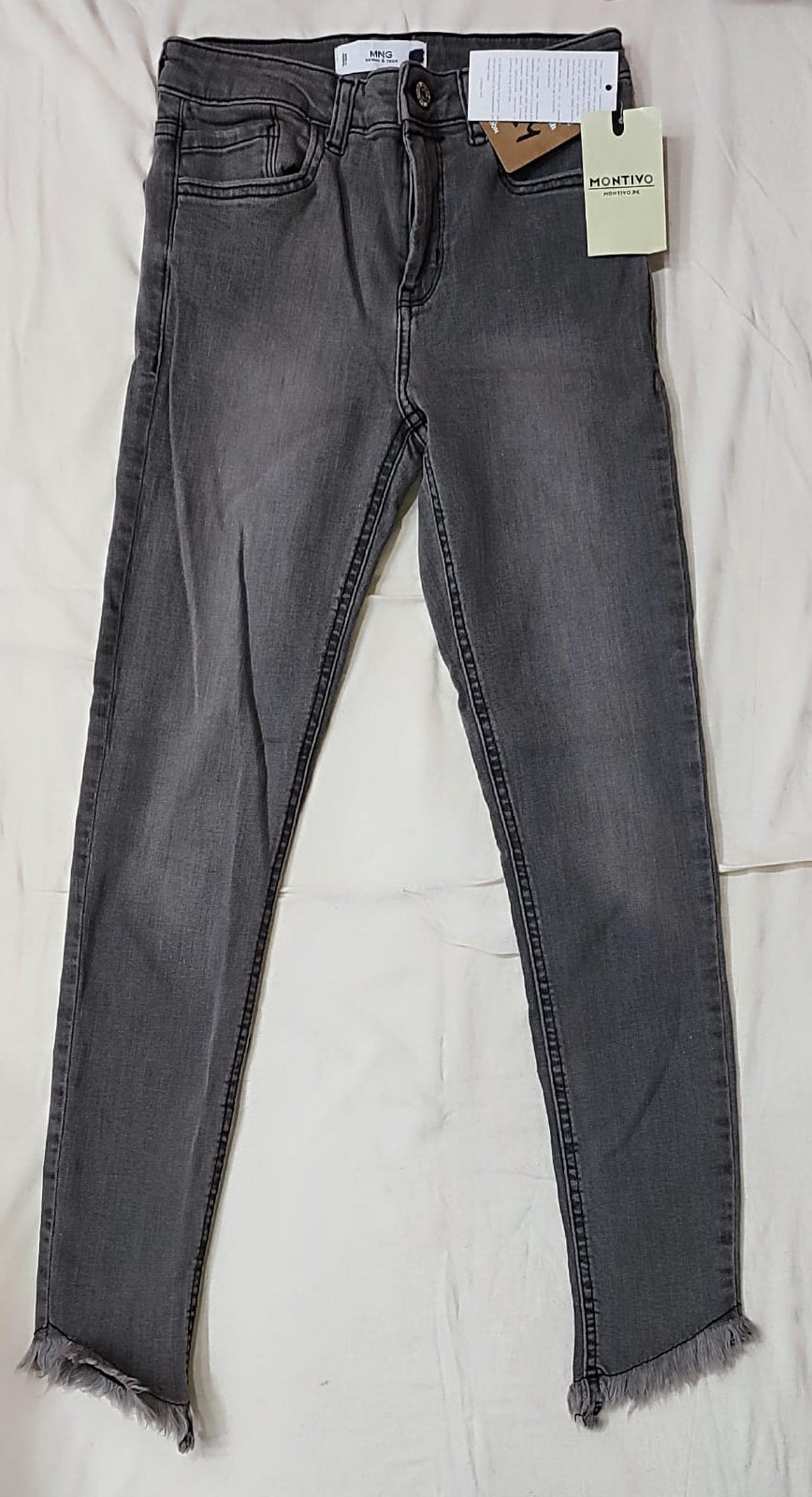 MNG Gray Crop Skinny Jeans (tagged brand new)