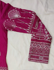 Festive Embroidered Pink Kameez Dupatta two-piece