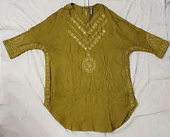 Ethnic Rozana, Embroidered with Mirror details shirt and shalwar