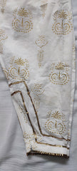 Ethnic By Outfitters Fusion Embroidered Olive Green Top With Shalwar 2 piece